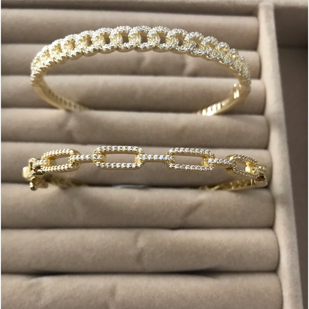 Gold filled bracelet 925 sterling silver yellow